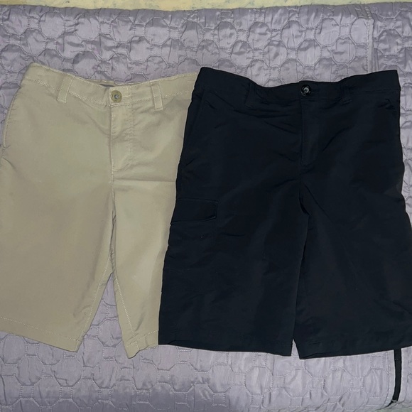 2 Under Armour Dri fit shorts (boys size 10-12)